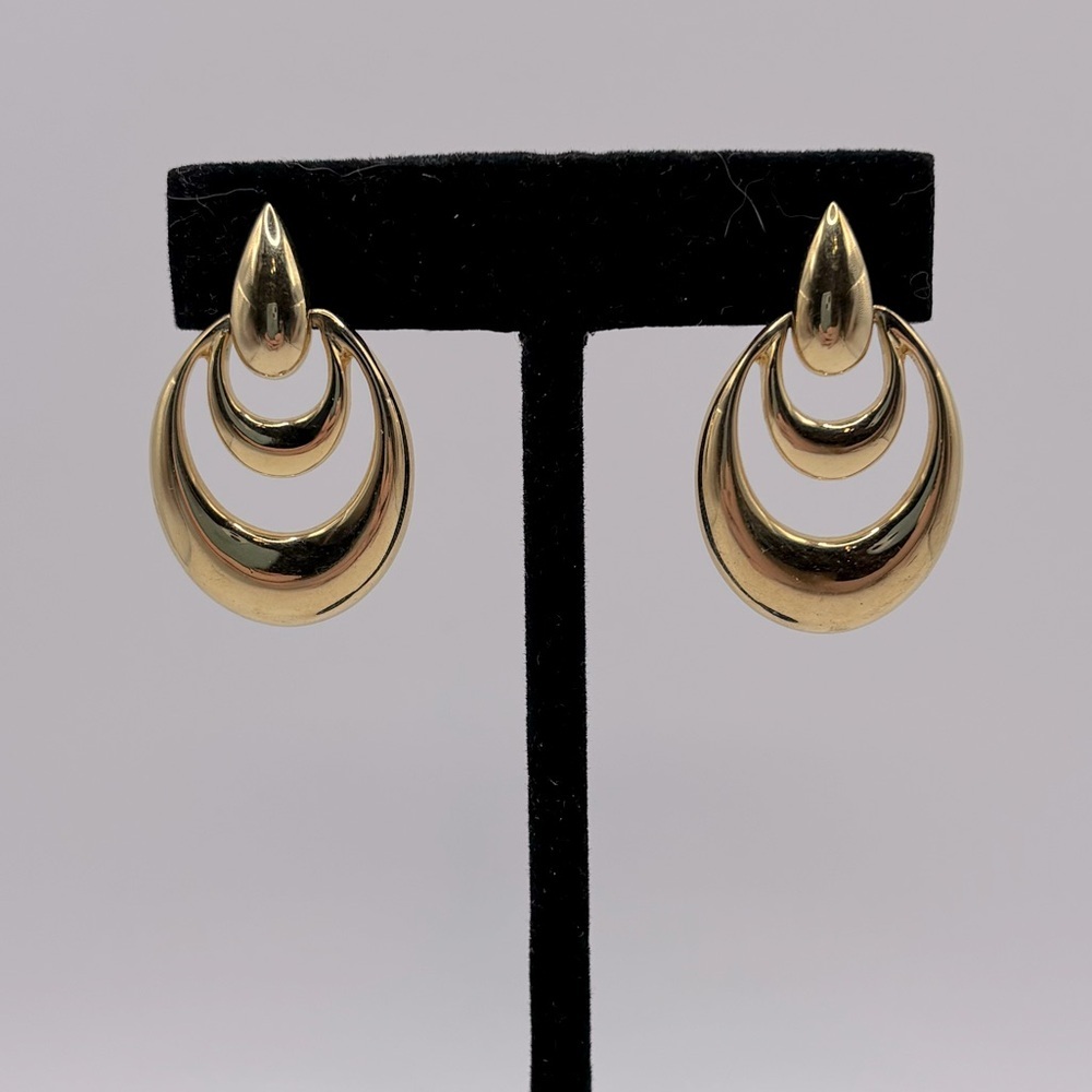 ✨ Stylish Napier Gold-Toned Teardrop Earrings ✨
